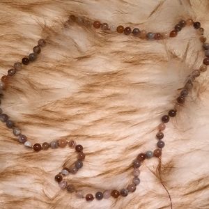 24 inch Botswana Agate hand-knotted necklace